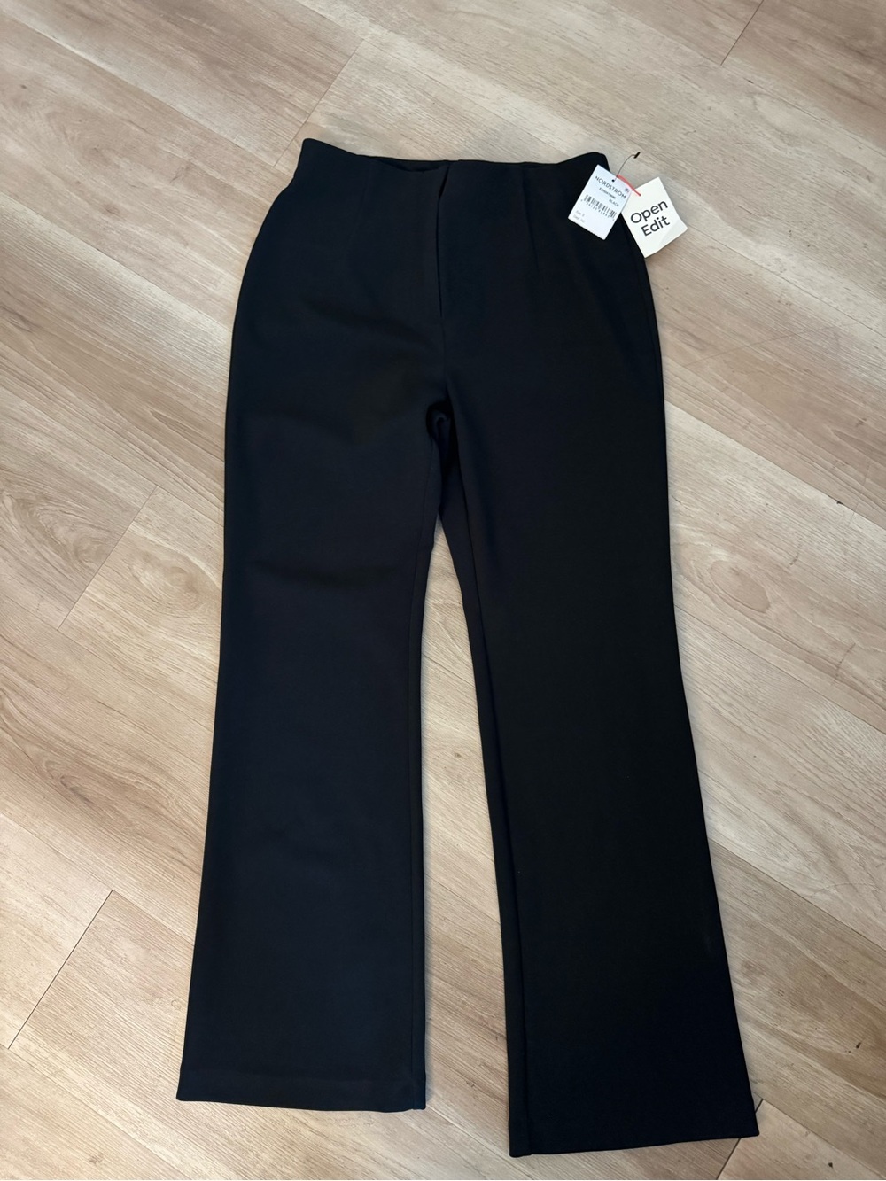 Nordstrom Open Edit Black Boot-Cut Flare Pants